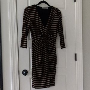 Baily 44 v-neck bodycon dress with 3/4 sleeves